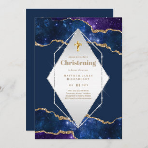 Invitación PRESUPUESTO Galaxy CHRISTENING Invita al bautizo
