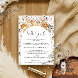 Invitación Presupuesto para animales de la selva floral Oh Ch