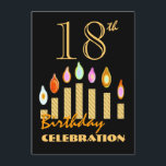 Invitación Presupuesto para velas de oro de cumpleaños número<br><div class="desc">18 o CUALQUIER AÑO. Estas velas de oro son una manera festiva de invitar a la gente a una celebración de cumpleaños. Añade tu año de cumpleaños y detalles del fiesta! Puede experimentar con diferentes tipos de papel haciendo clic en la pestaña "Opciones de invitación" en la esquina superior derecha....</div>