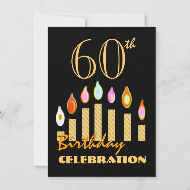 Invitación Presupuesto para velas de oro de cumpleaños número (Anverso)
