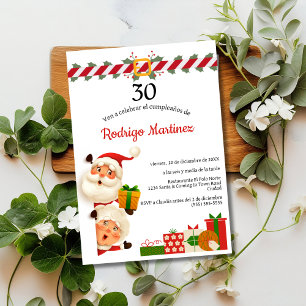 Invitación Presupuesto Santa y Sra. Claus cumpleaños 30 en es
