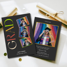 Presupuesto simple 4 Foto Groovy Graduación Retro