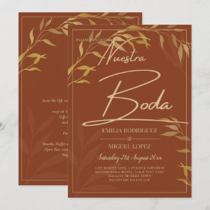 Invitación Presupuesto Terracotta GOLD Nuestra Boda Boda Espa