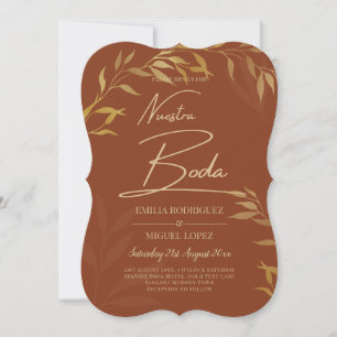Invitación Presupuesto Terracotta GOLD Nuestra Boda Boda Espa
