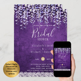 Invitación PRESUPUESTO Wisteria Lace Floral BRIDAL SHOWER INV