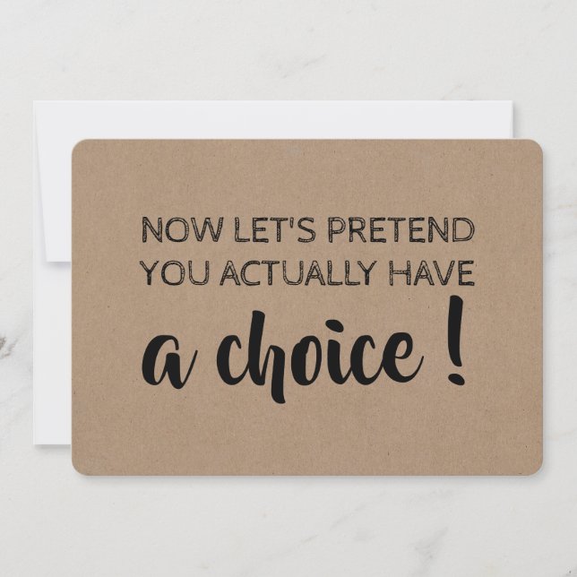 Invitación Pretendamos que tienes una dama de honor divertida (Anverso)