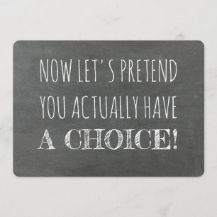 Invitación Pretendamos que tienes una dama de honor divertida