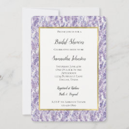 Invitación Pretty Lavender Flowers Bridal Shower