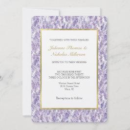 Invitación Pretty Lavender Flowers Wedding