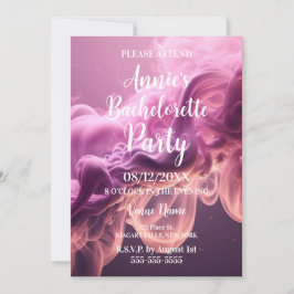 Invitación Pretty Pink Smoke Bachelorette Party