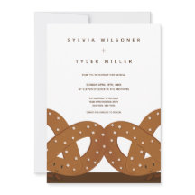 Pretzels salados Boda Marrón blanco vertical