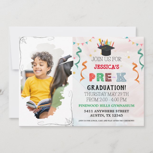 Invitación previa a la graduación (Anverso)
