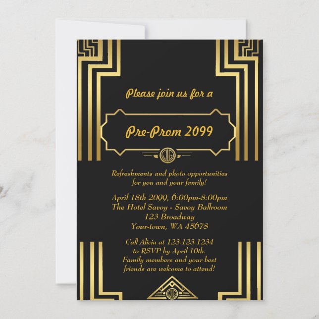 Invitación previa a la promoción, pre-parto, quinc (Anverso)