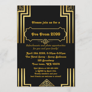 Invitación previa al prom, pre prom, quinceañera, 