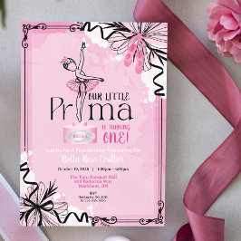 Invitación Prima Ballerina Birthday Party Invitation