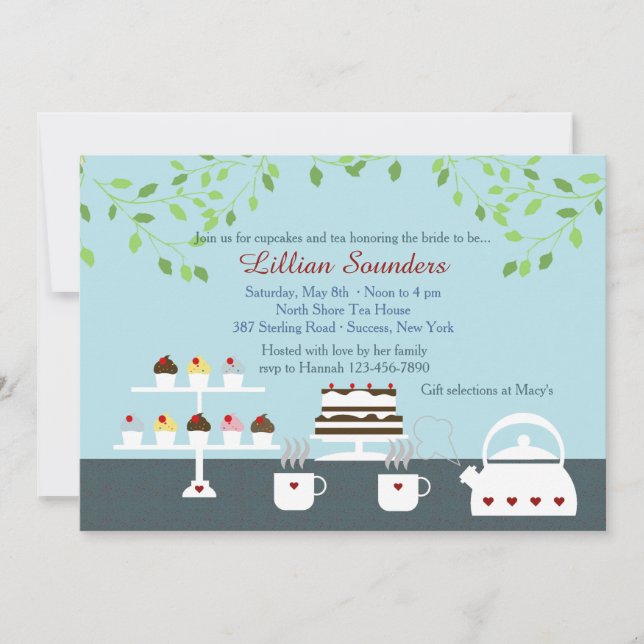 Invitación Primaria a postres Divinos (Anverso)