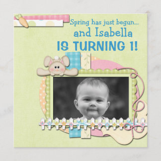 Invitación Primario de verano dulce Bunny Spring