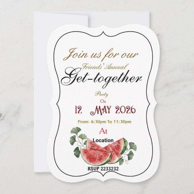 Invitación Primavera  (Anverso)