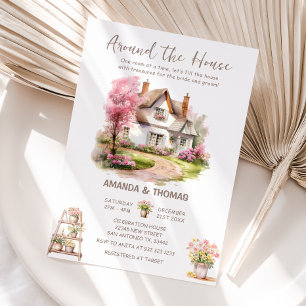 Invitación Primavera alrededor de la casa Ducha nupcial de la
