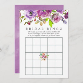 Invitación Primavera Bridal Shower acuarela Bingo Floral