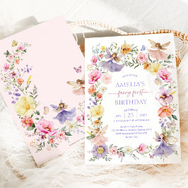 Invitación Primavera Brillante Hada de Flor Silvestre Primer