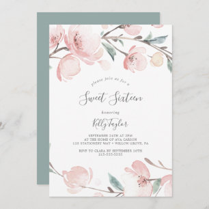 Invitación Primavera Cerezo Blossom Dulce Cumpleaños