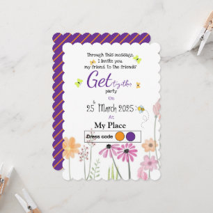 Invitación Primavera con morado