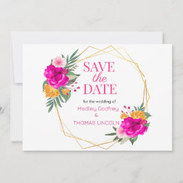 Invitación Primavera De Flor Silvestre Rosa Salve La Fecha