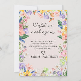 Invitación Primavera De Flores Silvestres En El Rótulo Boda D