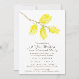 Invitación Primavera de la piel de carpinillo amarilla primer