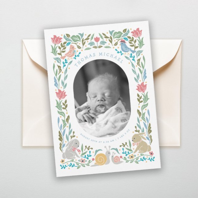 Invitación Primavera de los Bunnies Aves foto del nacimiento (Subido por el creador)