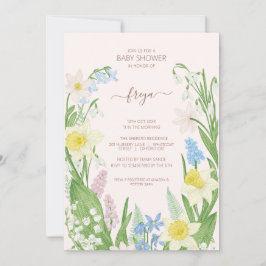 Invitación Primavera de Pascua florece Baby Shower