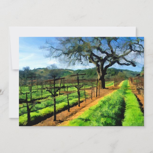 Invitación Primavera en el viñedo (Anverso)