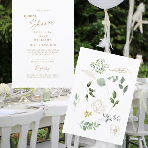 Invitación Primavera en la ducha de la novia botánica del air