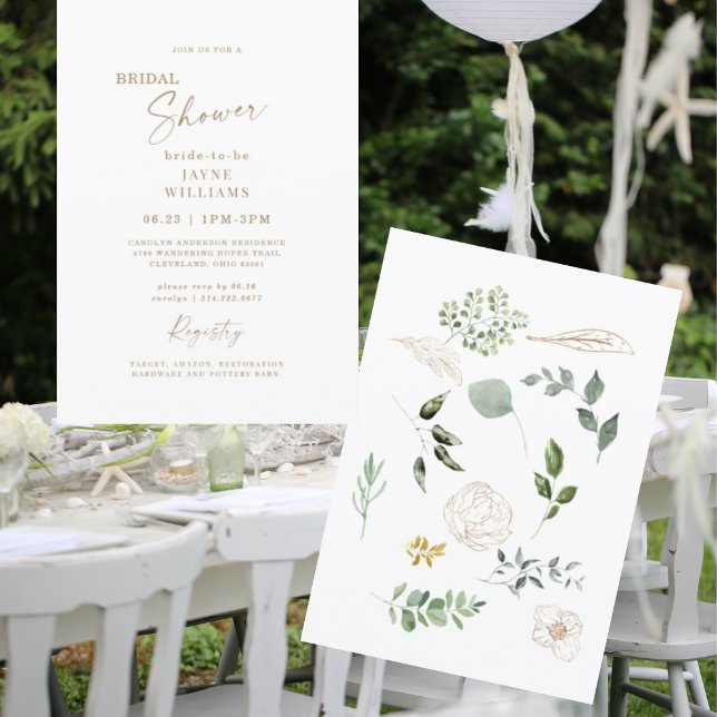 Invitación Primavera en la ducha de la novia botánica del air (Subido por el creador)