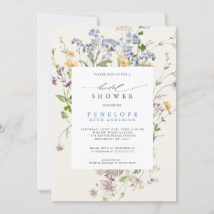 Invitación Primavera Flor silvestre Meadow Jardín de la novia