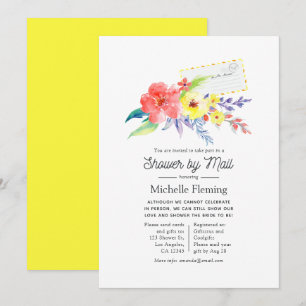 Invitación Primavera Floral, ducha de novia por correo