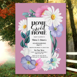 Invitación Primavera Floral Hogar Dulce Hogar Calentador Fies