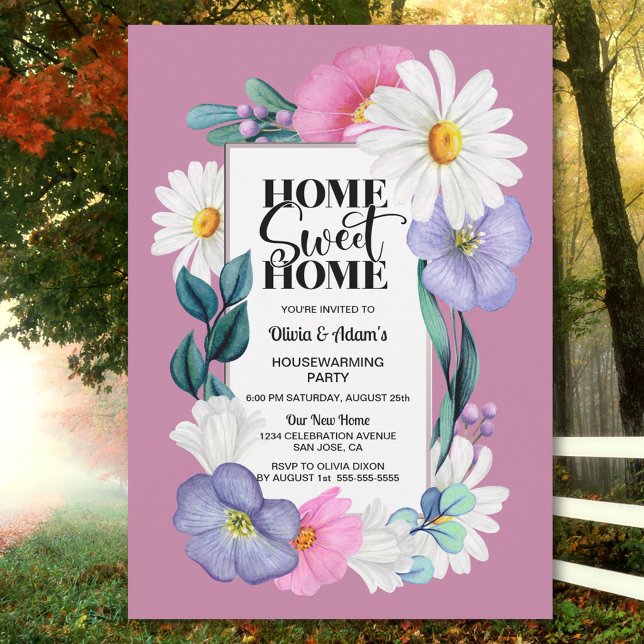 Invitación Primavera Floral Hogar Dulce Hogar Calentador Fies (Subido por el creador)