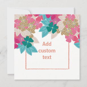 Invitación Primavera floral lindo giratorio moderno