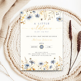 Invitación Primavera Floral - Una pequeña fiesta de bebé de f