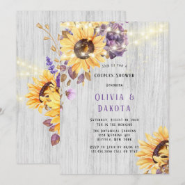 Invitación Primavera giratorio Morado Peony Parejas Ducha