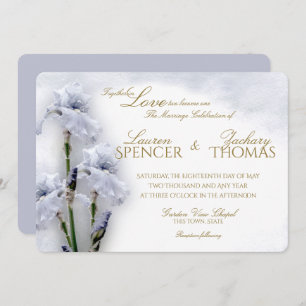 Invitación Primavera Iris Garden Wedding