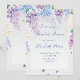 Invitación Primavera Lilac Flor Boda Floral Ducha Nodal