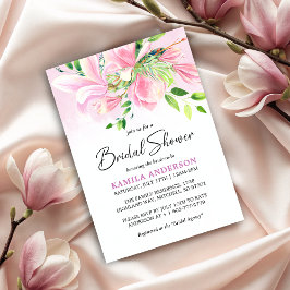 Invitación Primavera Magnolia Watercolor Brilla Shower