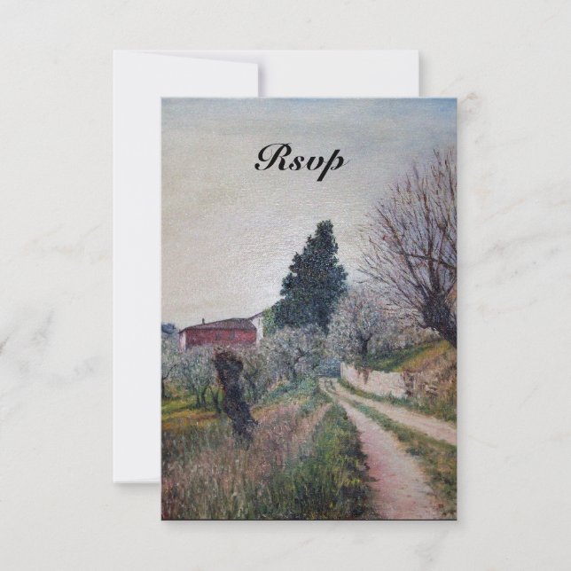 Invitación PRIMAVERA MÁS TEMPRANA EN TUSCANY Rsvp (Anverso)