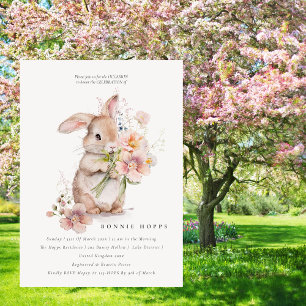 Invitación Primavera Pascua Brunch Caza de Huevos Bab