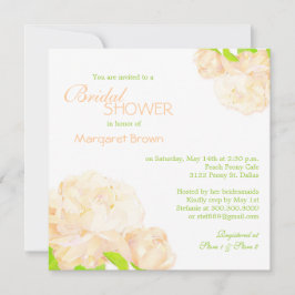Invitación Primavera Peach Peony Boho Briower