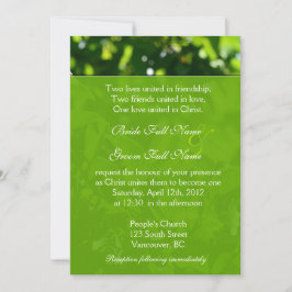 Invitación Primavera refrescante, hojas verdes de verano cris