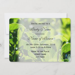 Invitación Primavera refrescante, hojas verdes de verano toda